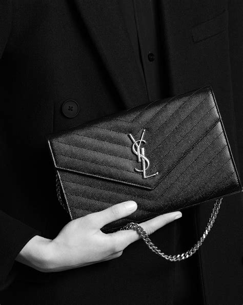 yves saint laurent monogram wallet on chain|ysl woc.